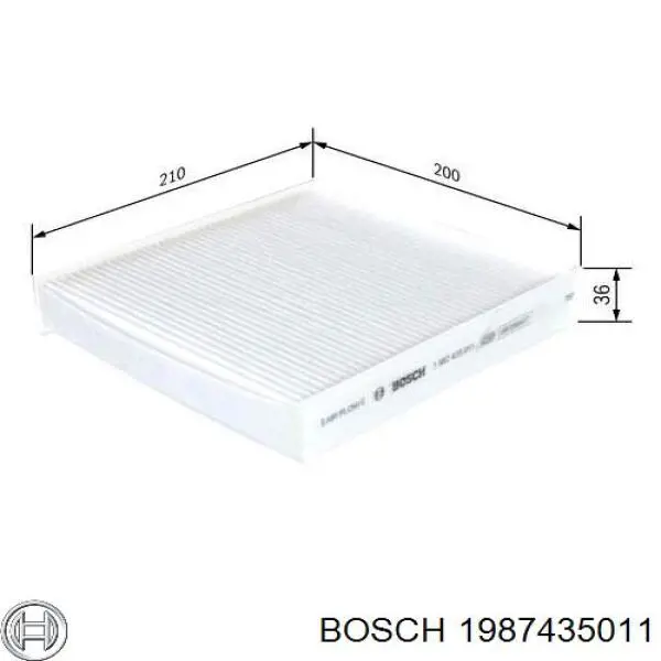 1987435011 Bosch filtro habitáculo
