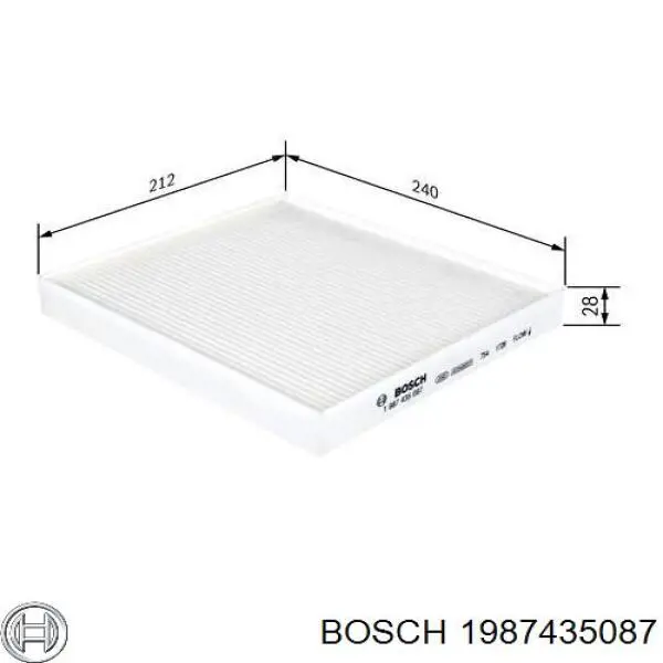 1987435087 Bosch filtro de habitáculo