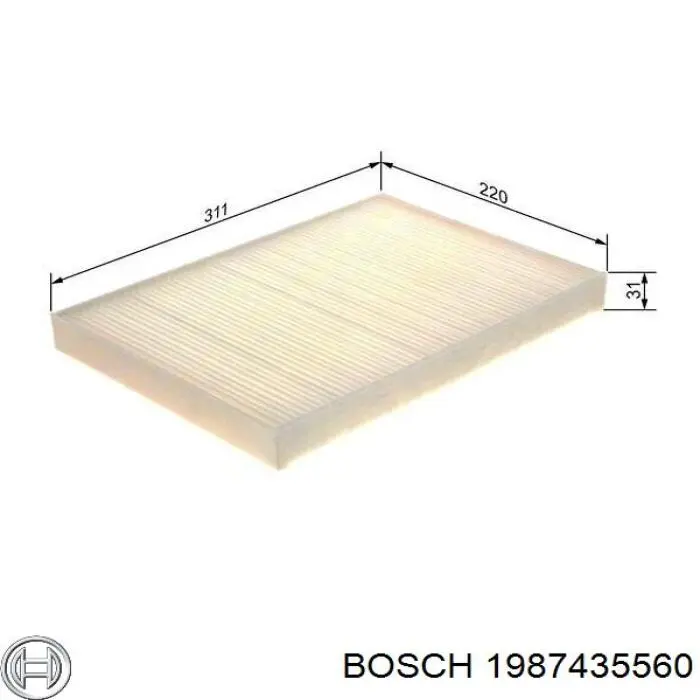 Filtro de cabina Bosch 1987435560 precio, desde 24,37 EUR