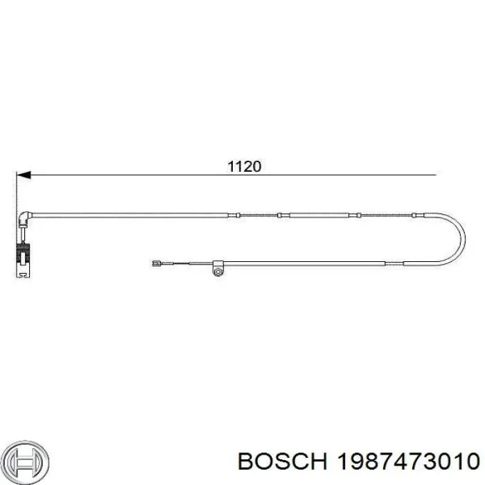 1987473010 Bosch contacto de aviso, desgaste de los frenos, trasero