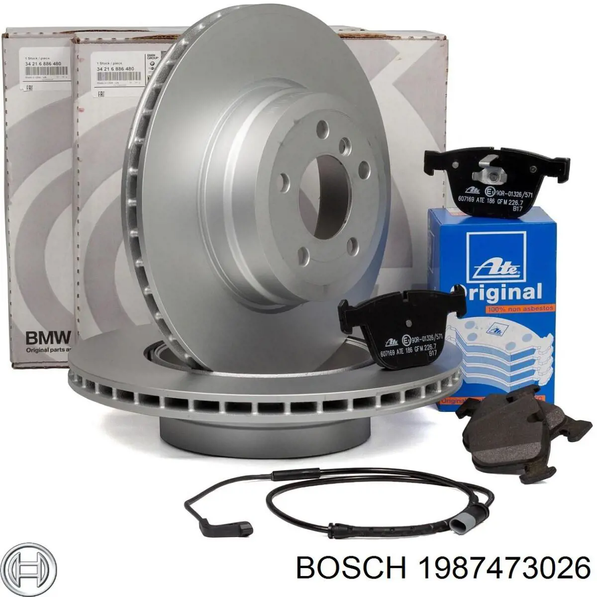 Sensor de desgaste de pastillas de freno trasero 1987473026 Bosch