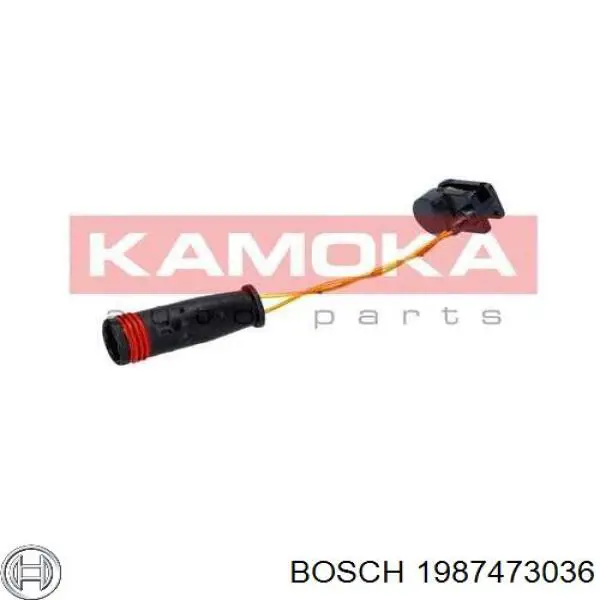 1987473036 Bosch Sensor de desgaste de pastillas de freno trasero