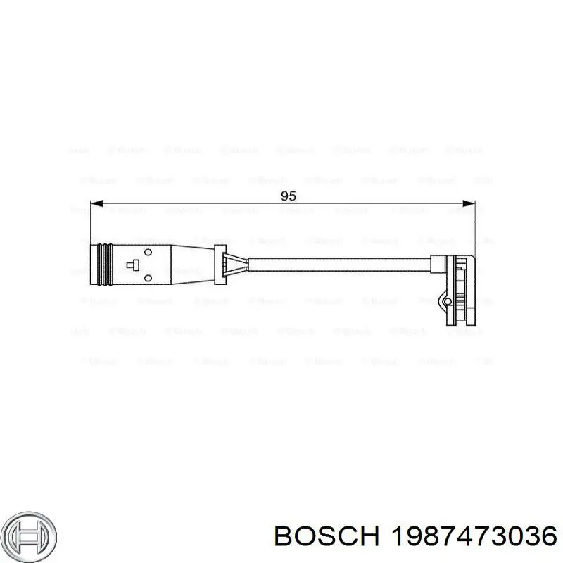 1987473036 Bosch contacto de aviso, desgaste de los frenos, trasero