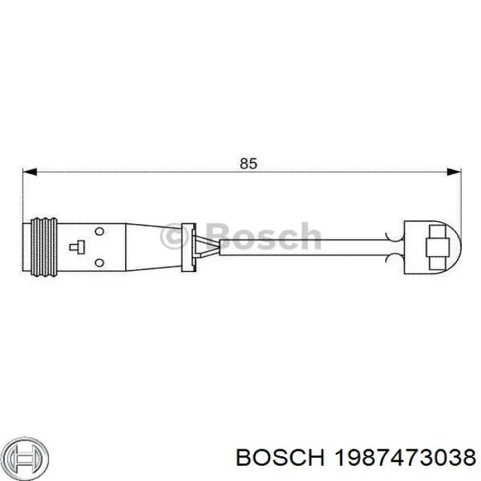1987473038 Bosch contacto de aviso, desgaste de los frenos, trasero