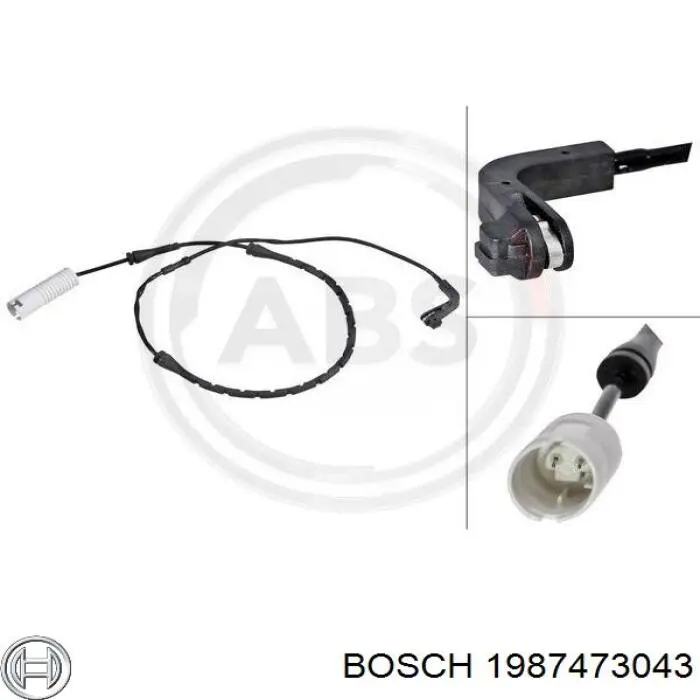 1987473043 Bosch contacto de aviso, desgaste de los frenos