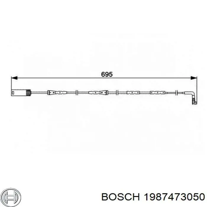 1987473050 Bosch contacto de aviso, desgaste de los frenos
