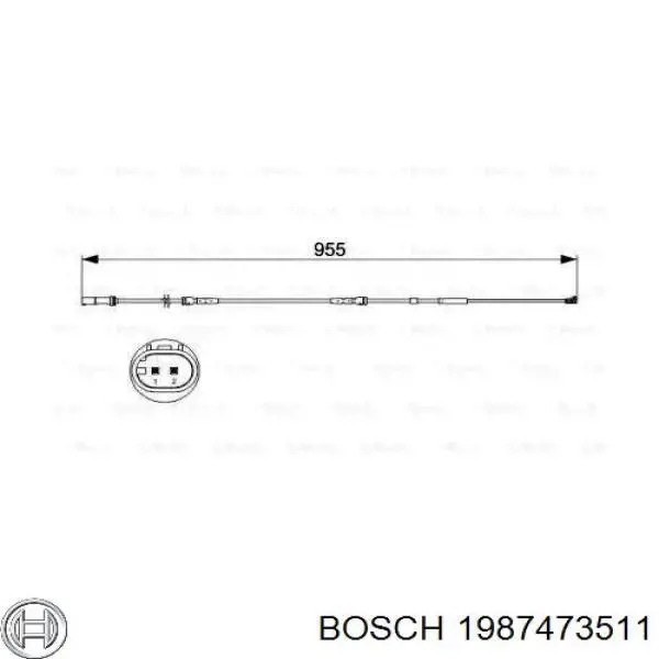 Sensor de desgaste de las pastillas de freno delanteras 1987473511 Bosch