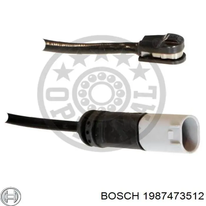 1987473512 Bosch Sensor de desgaste de pastillas de freno trasero