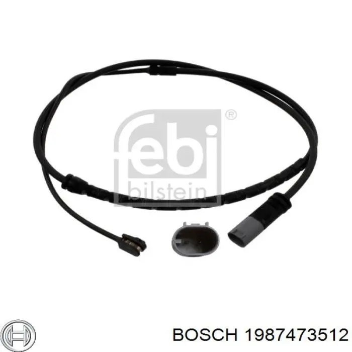 1987473512 Bosch contacto de aviso, desgaste de los frenos, trasero