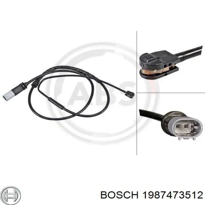 Sensor de desgaste de pastillas de freno trasero 1987473512 Bosch