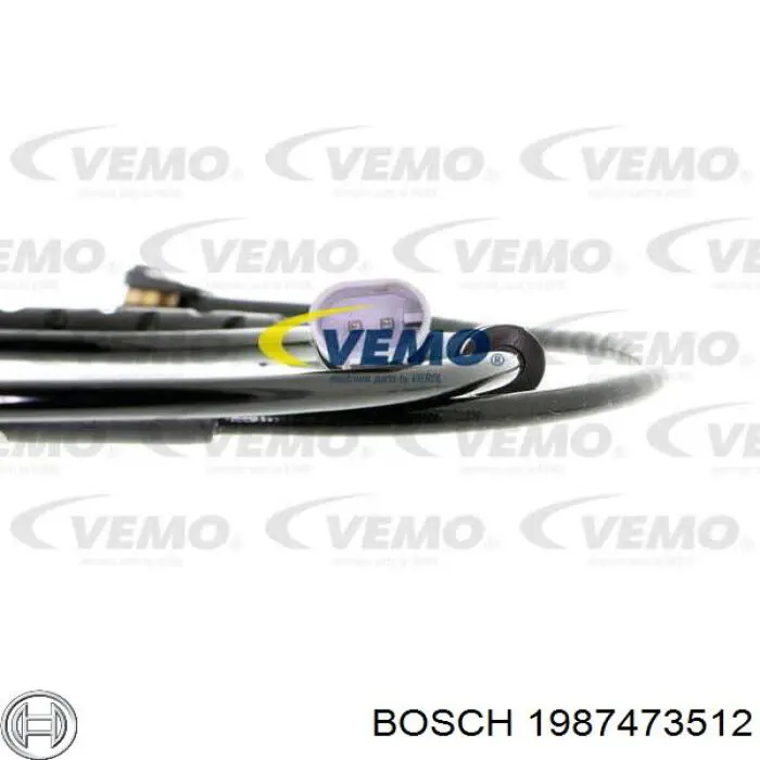 Sensor de desgaste de pastillas de freno trasero Bosch 1987473512