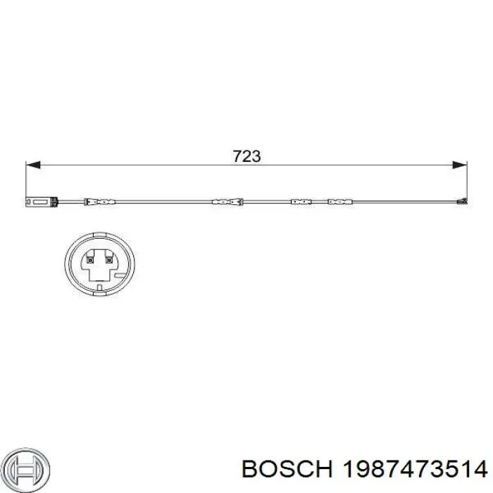 1987473514 Bosch contacto de aviso, desgaste de los frenos