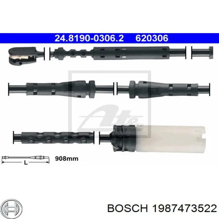 1987473522 Bosch contacto de aviso, desgaste de los frenos