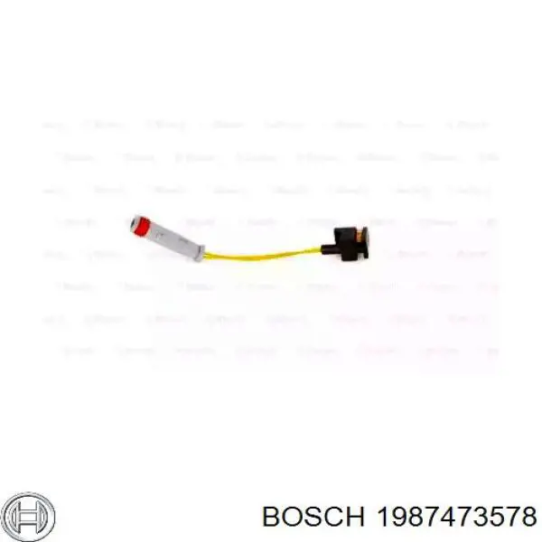 1987473578 Bosch contacto de aviso, desgaste de los frenos, delantero izquierdo