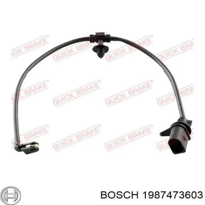 1987473603 Bosch Sensor de desgaste de pastillas de freno trasero