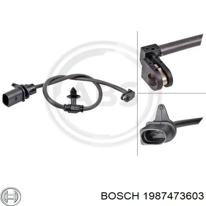 Comprar 1987473603 Bosch Sensor de desgaste de pastillas de freno trasero