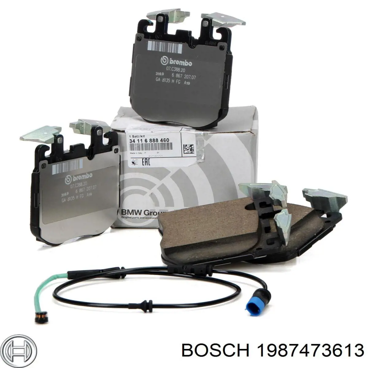 Sensor de desgaste de las pastillas de freno delanteras Bosch 1987473613 precio, desde 11,93 EUR