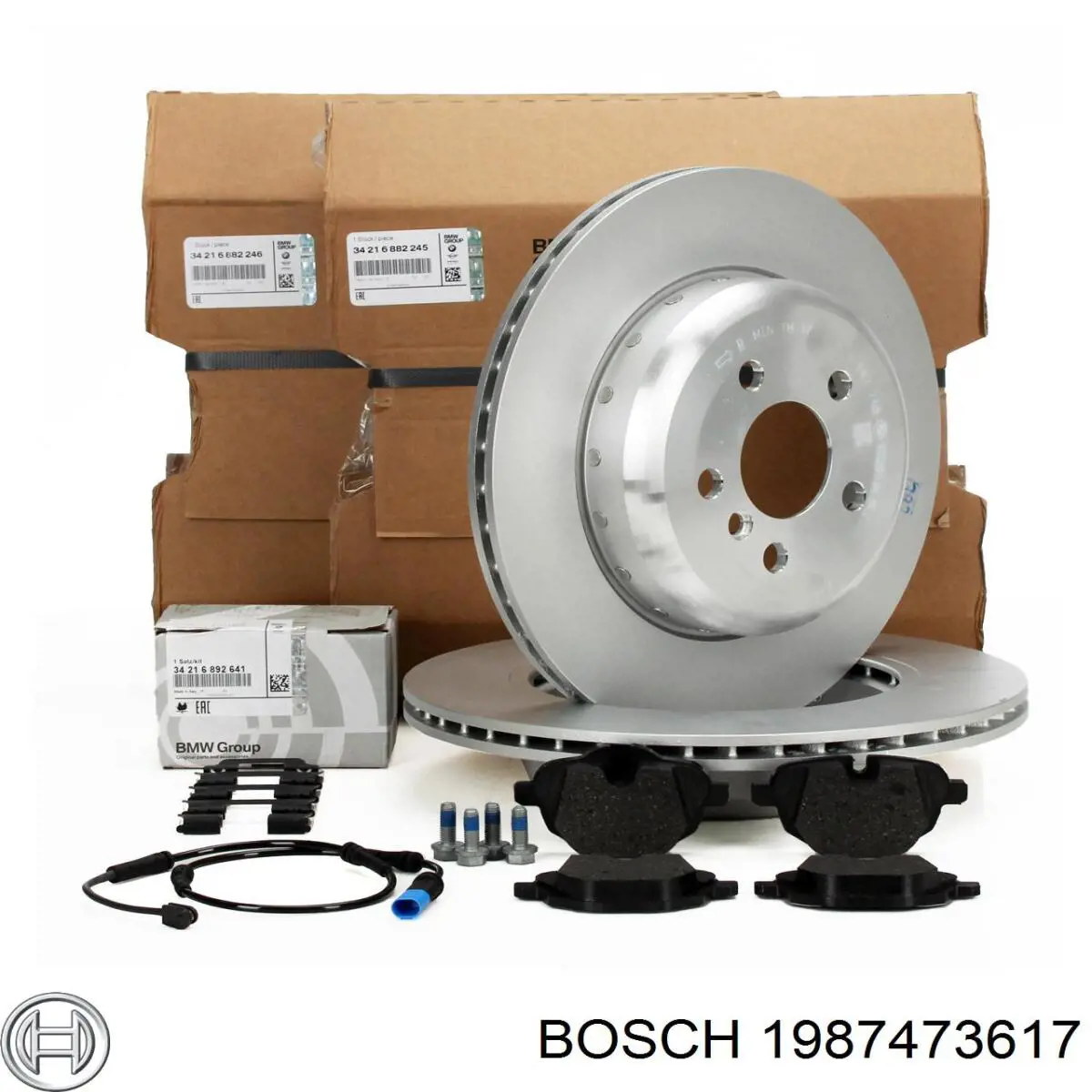 Comprar 1987473617 Bosch Sensor de desgaste de pastillas de freno trasero