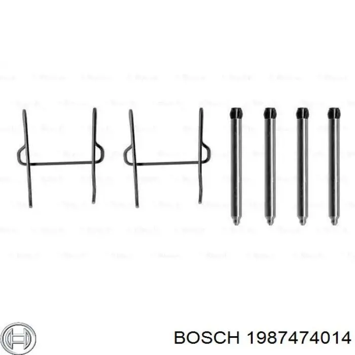 1987474014 Bosch juego de reparación, pastillas de frenos