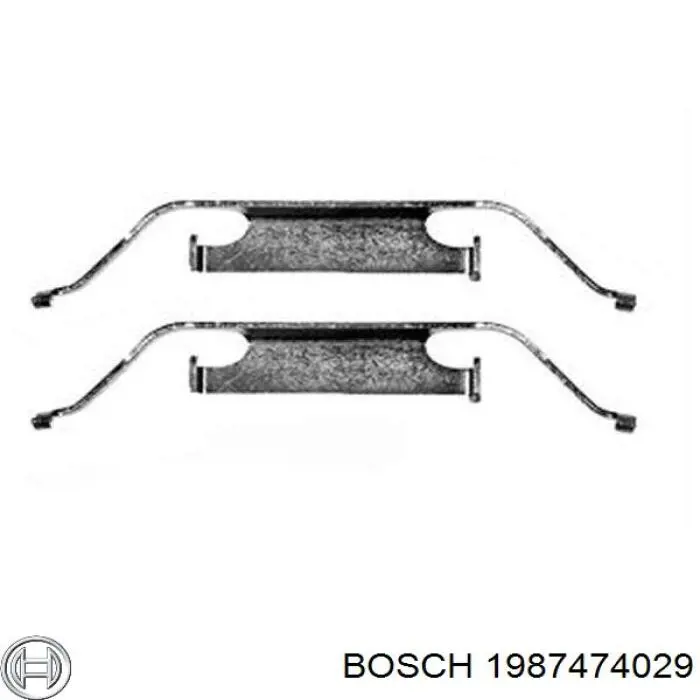 1987474029 Bosch conjunto de muelles almohadilla discos delanteros