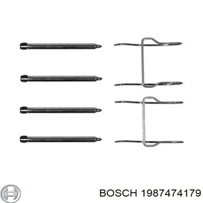 1987474179 Bosch juego de reparación, pastillas de frenos