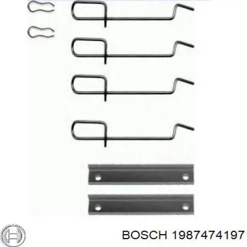 1987474197 Bosch juego de reparación, pastillas de frenos