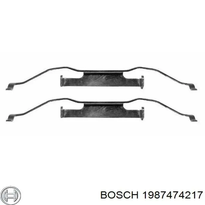 1987474217 Bosch conjunto de muelles almohadilla discos delanteros