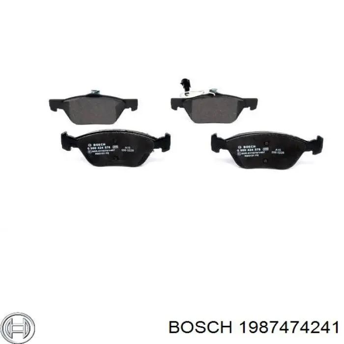 1987474241 Bosch conjunto de muelles almohadilla discos delanteros