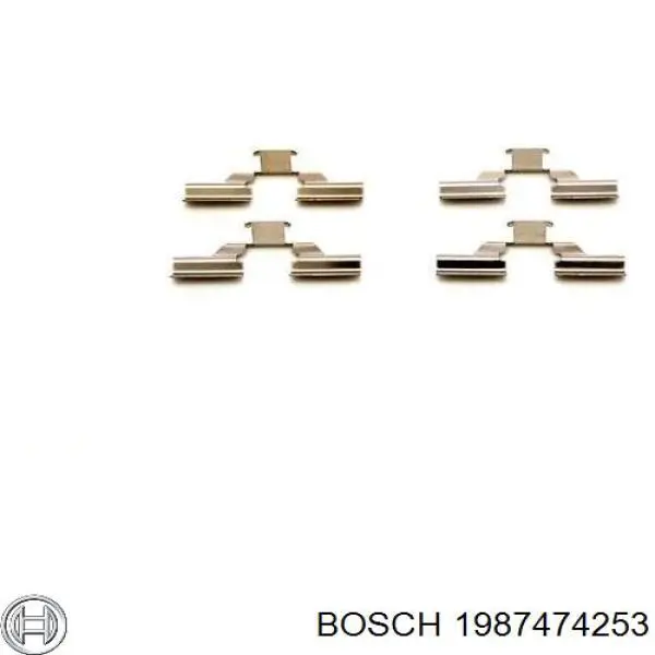 1987474253 Bosch conjunto de muelles almohadilla discos traseros