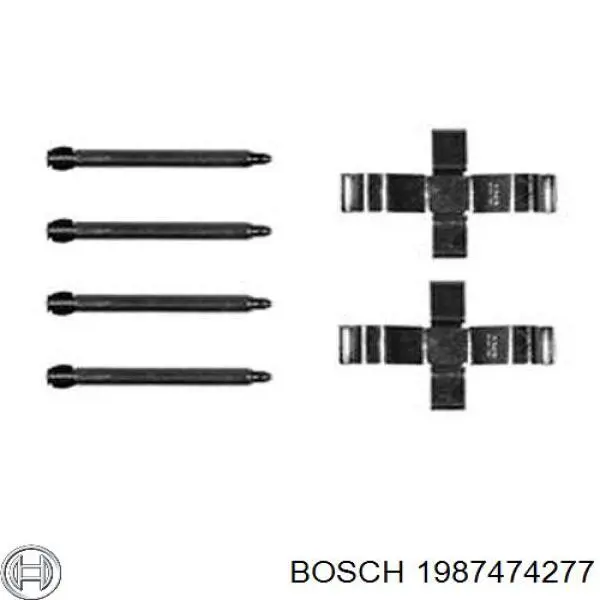 1987474277 Bosch juego de reparación, pastillas de frenos