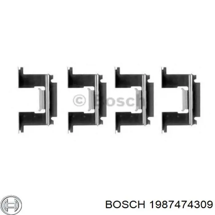 1987474309 Bosch conjunto de muelles almohadilla discos delanteros