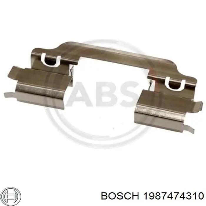 1987474310 Bosch conjunto de muelles almohadilla discos delanteros