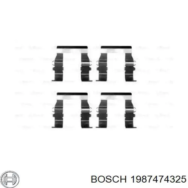 1987474325 Bosch conjunto de muelles almohadilla discos delanteros