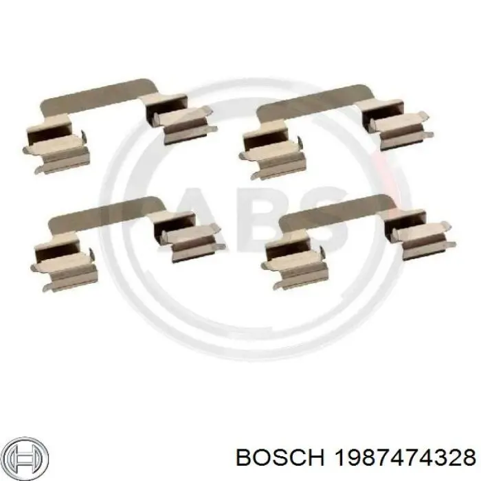 1987474328 Bosch conjunto de muelles almohadilla discos delanteros