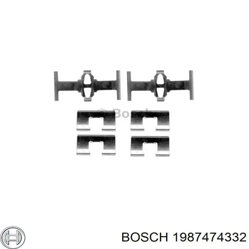 1987474332 Bosch conjunto de muelles almohadilla discos traseros