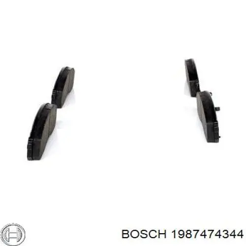 1987474344 Bosch conjunto de muelles almohadilla discos delanteros