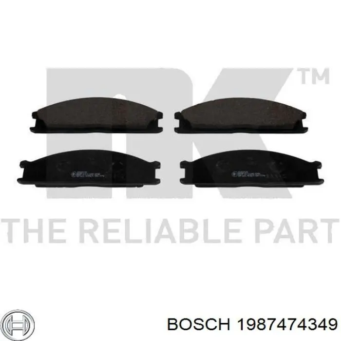 1987474349 Bosch pastillas de freno delanteras