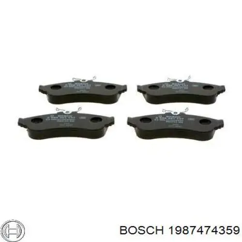 1987474359 Bosch conjunto de muelles almohadilla discos delanteros