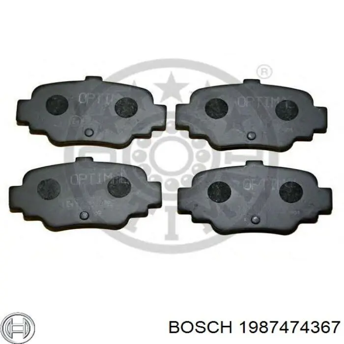 1987474367 Bosch juego de reparación, pastillas de frenos