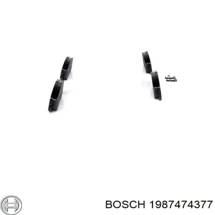 1987474377 Bosch lamina antiruido pastilla de freno delantera