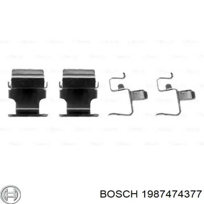 Chapa antirruido de fijación de la pastilla de freno delantera 1987474377 Bosch