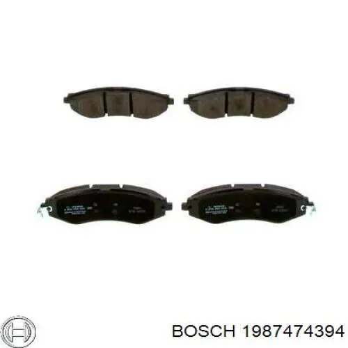 1987474394 Bosch conjunto de muelles almohadilla discos delanteros