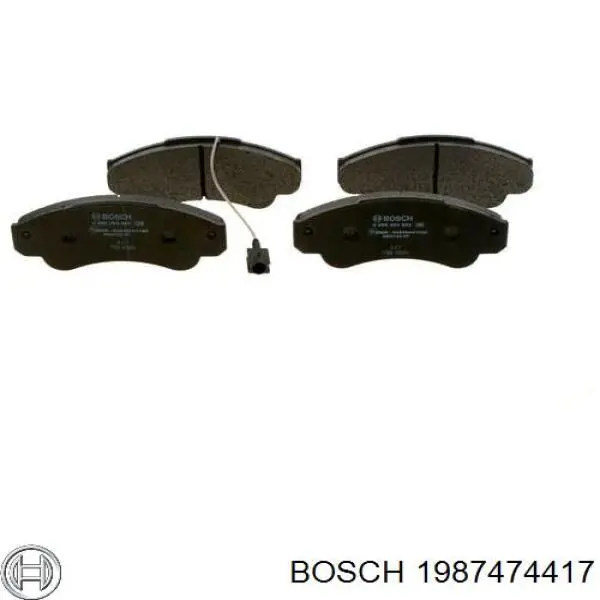 1987474417 Bosch conjunto de muelles almohadilla discos delanteros