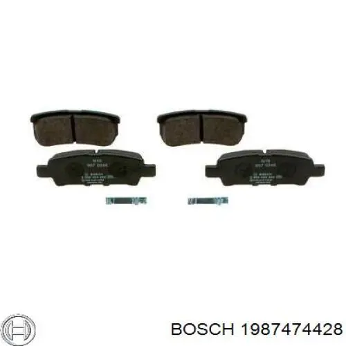 Juego de resortes de sujeción de pastillas de freno traseras Bosch 1987474428 precio, desde 5,48 EUR