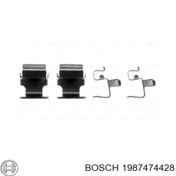 Comprar 1987474428 Bosch Juego de resortes de sujeción de pastillas de freno traseras