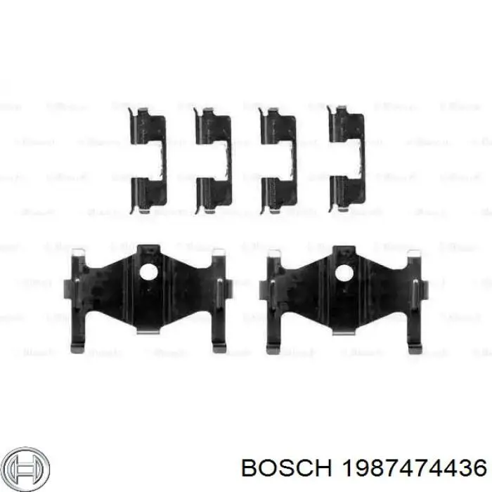 1987474436 Bosch conjunto de muelles almohadilla discos delanteros