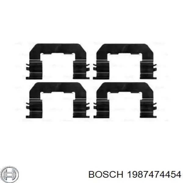 1987474454 Bosch conjunto de muelles almohadilla discos delanteros