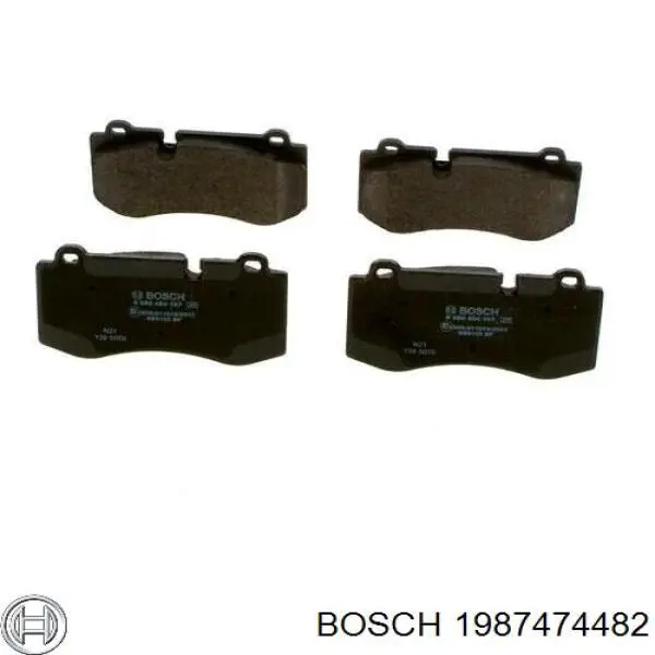 1987474482 Bosch conjunto de muelles almohadilla discos delanteros