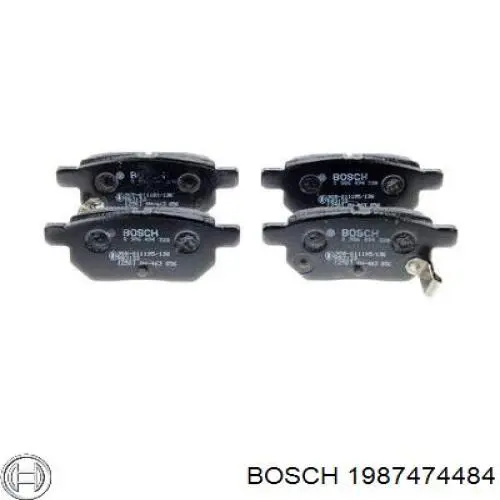 1987474484 Bosch juego de reparación, pastillas de frenos