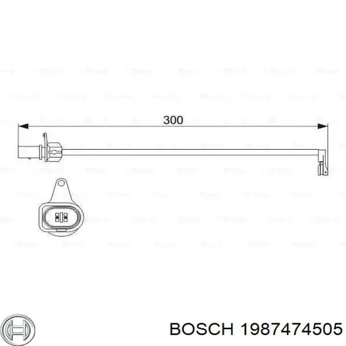 Sensor de desgaste de las pastillas de freno delanteras Bosch 1987474505 precio, desde 5,03 EUR